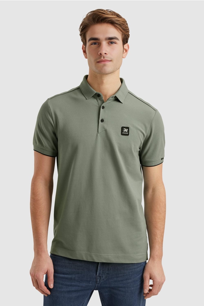 POLO VAN PIQUE MET STRETCH VPSS2504850 6022 CHINOIS GREEN